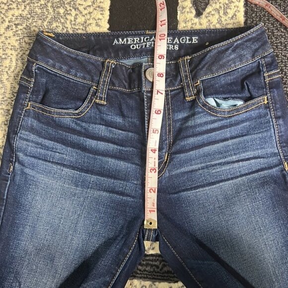 2/$30 American Eagle High Rise Super Stretch Jeggings size 0 - Picture 7 of 9